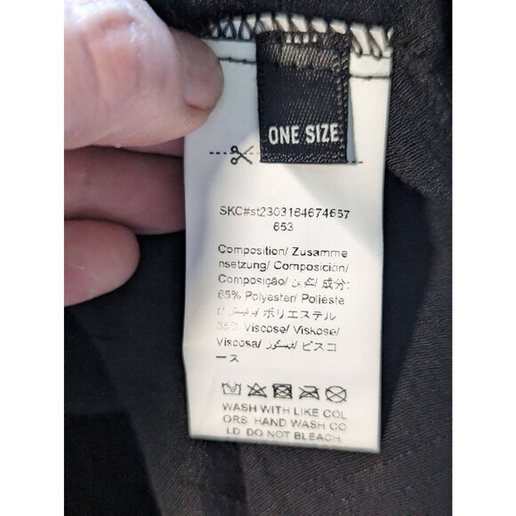 Black Gauzy Poncho w/Crochet Granny Squares Boho Tunic Beach Coverup Sz OSFM - Picture 7 of 8